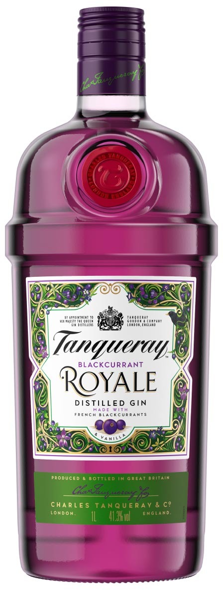 Tanqueray BlackCurrant Royale Gin 41,3% 1 l (holá láhev)