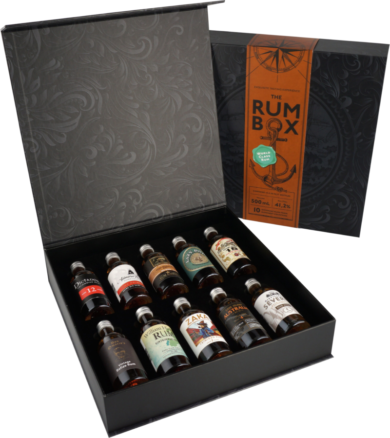 The Rum Box Turquoise Edition - kazeta s 10 rumy 41,2% 10x50ml