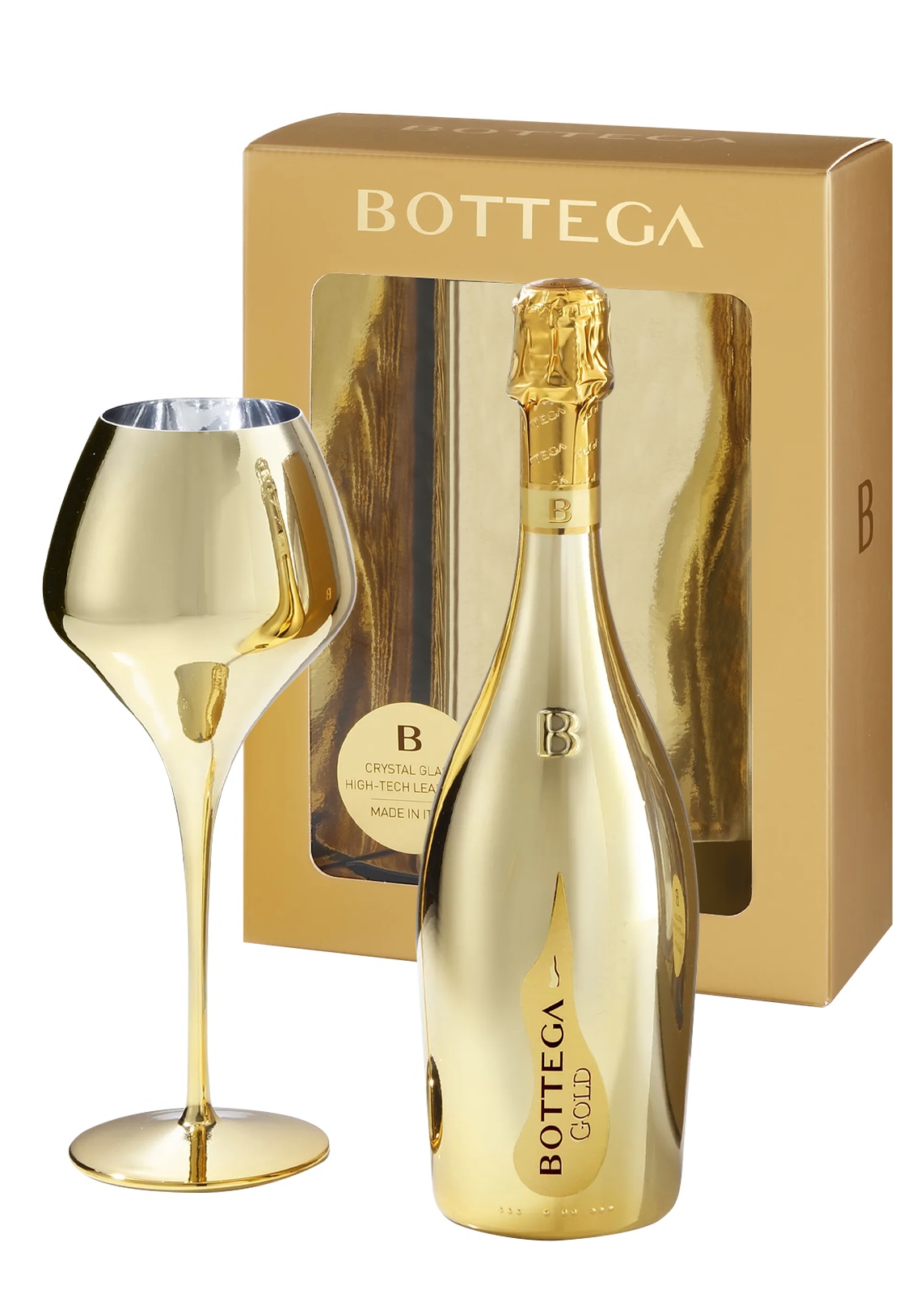 Bottega Gold Prosecco Brut 0,75l (dárkové balení sklenice)