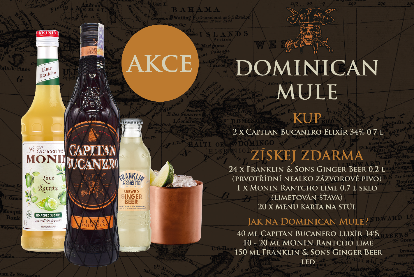 Dominican Mule akční set - 2x Capitan bucanero Elixír 0,7l + dárek