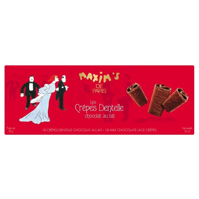 Bonboniera Maxims jazýčky - mléčná čokoláda v červené krabičce 90g