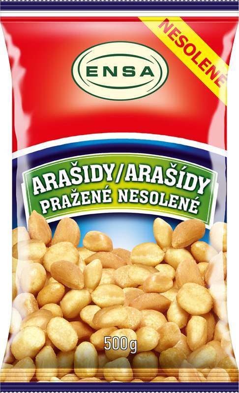 Ensa Arašídy loupané pražené nesolené 500g