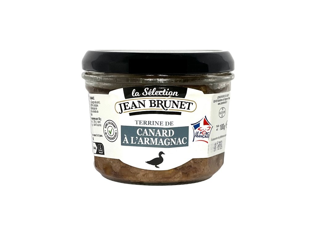 Kachní terina s Armagnakem Premium ve skle 180g Jean Brunet