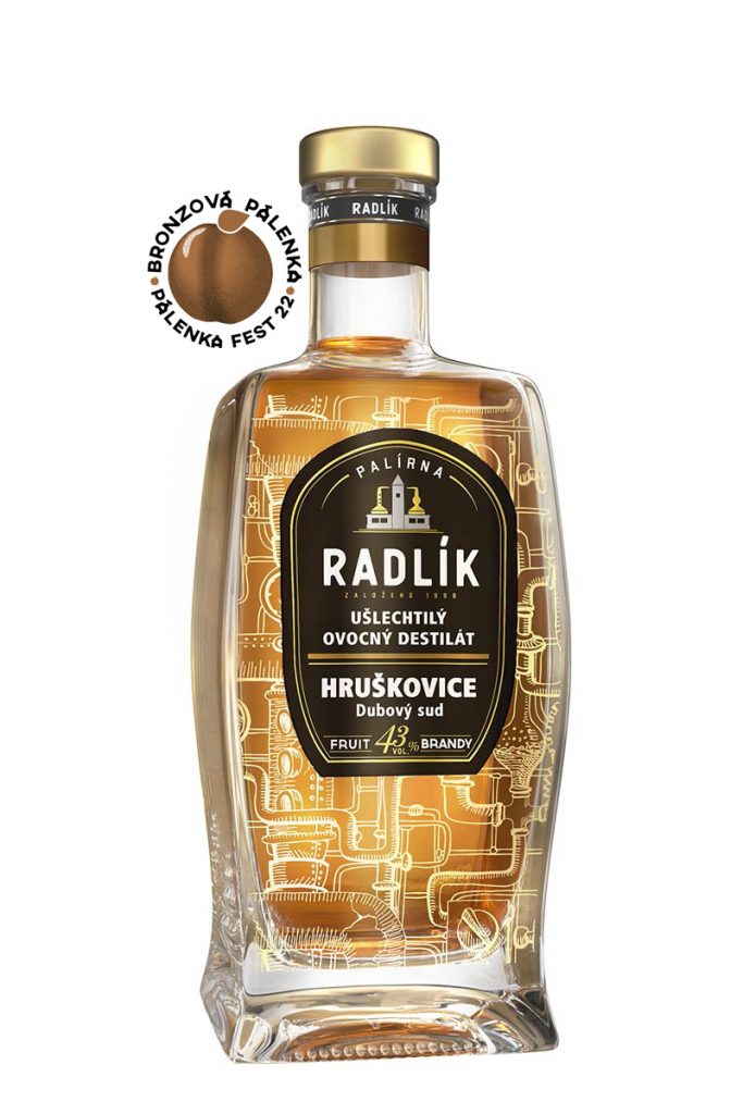 Radlík Hruškovice - Dubový sud 43% 0,5l (holá láhev)