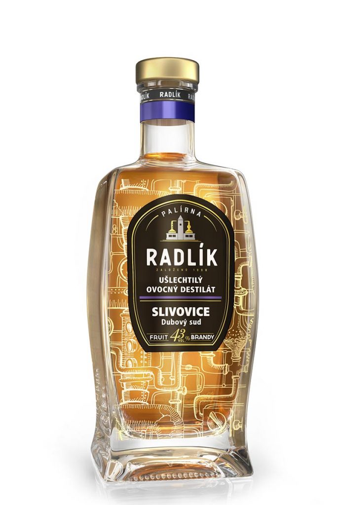 Radlík Slivovice - Dubový sud 43% 0,5l (holá láhev)