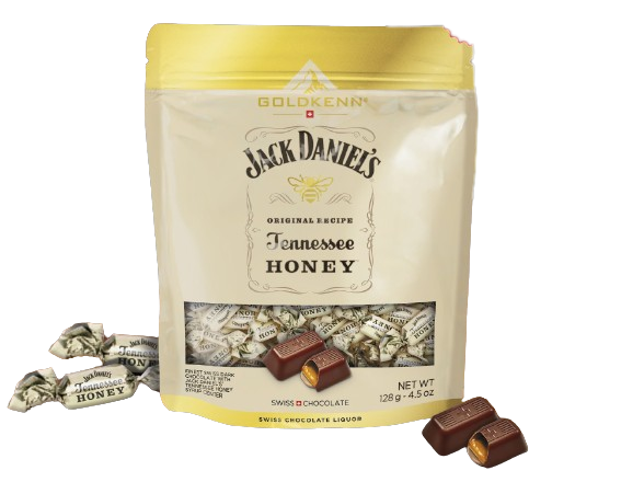 Goldkenn Jack Daniels Honey liqueur delights - švýcarské hořké pralinky 128g