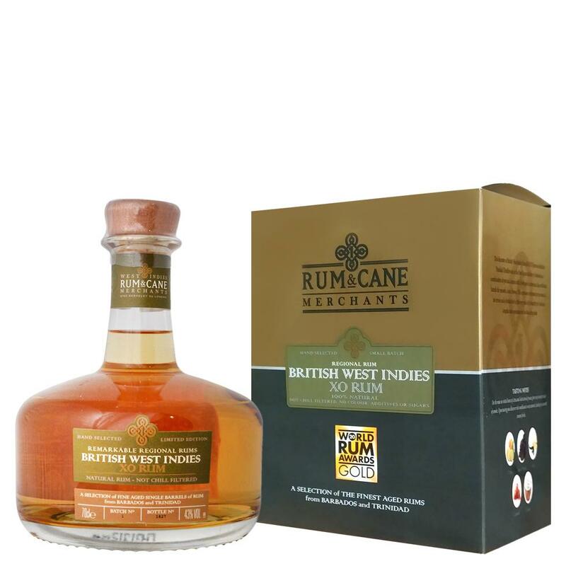 Rum & Cane British West Indies XO 43% 0,7l (karton)