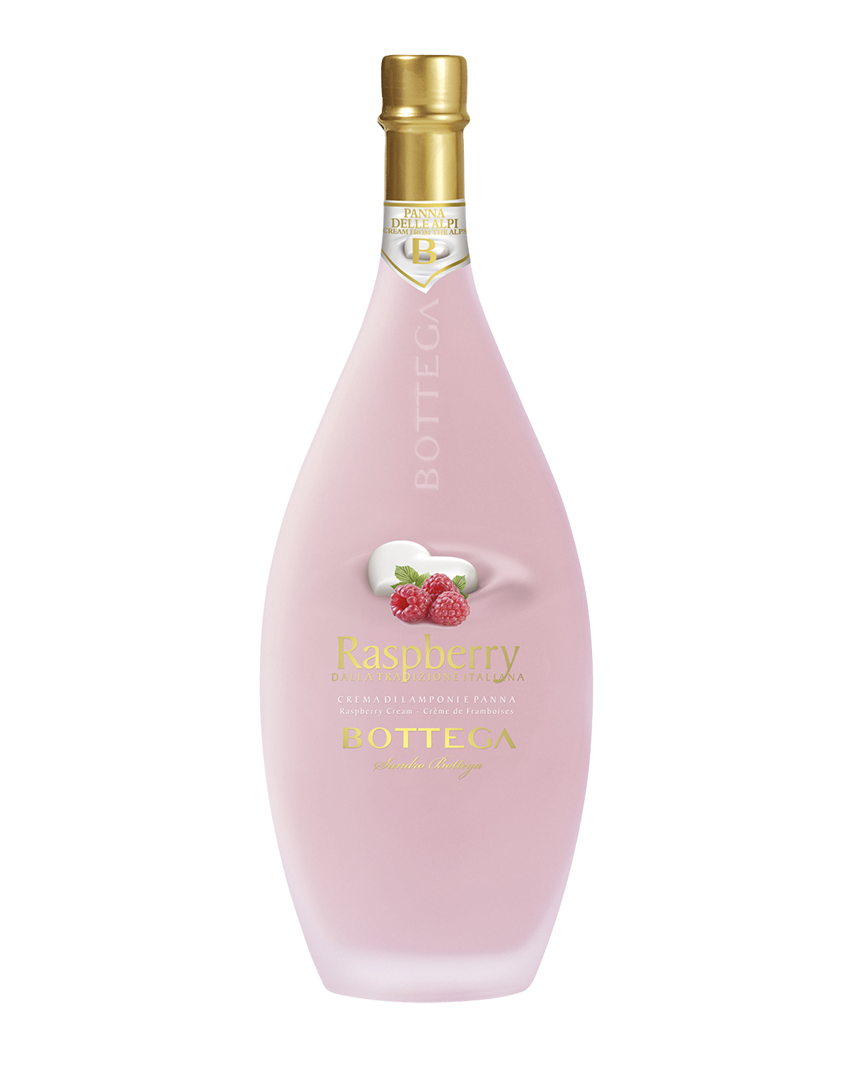 Bottega Liquore Raspberry Cream - krémový malinovo-smetanový likér 17% 0,5l (holá láhev)