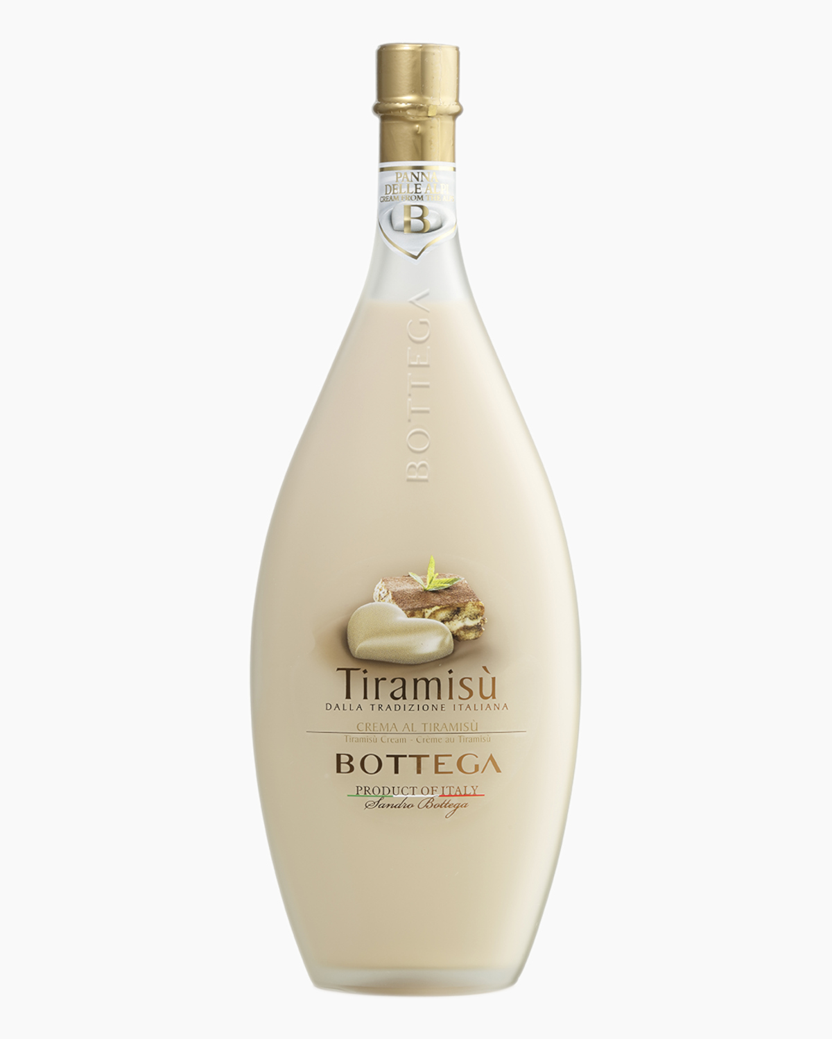 Bottega Liquore Tiramisu Cream - krémový likér s příchutí tiramisu 17% 0,5l (holá láhev)