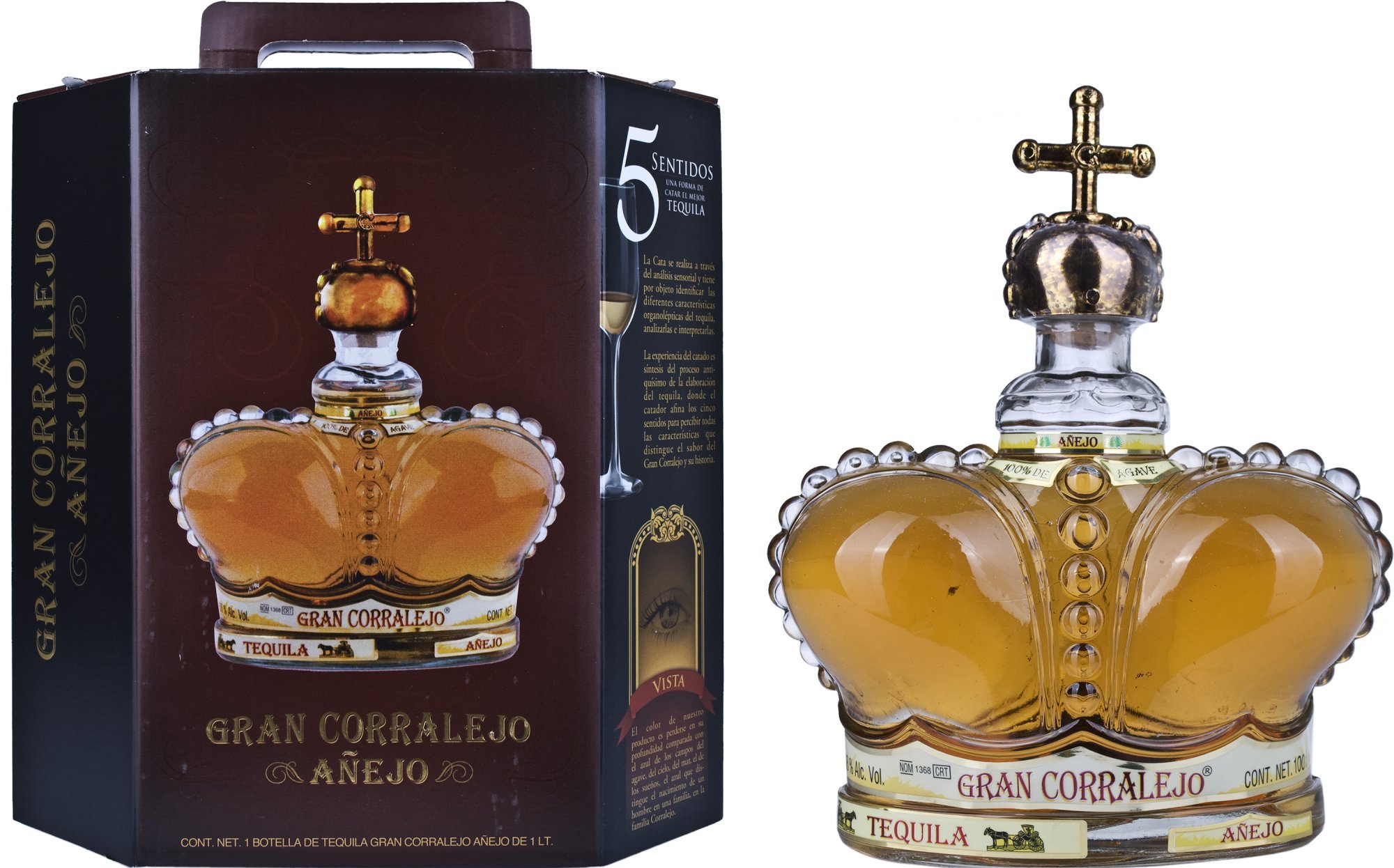 Gran Corralejo Tequila Anejo 38% 1l (karton)