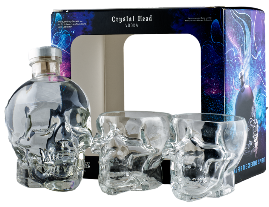 Crystal Head Vodka 40% 0,7 l (dárkové balení 4 panáky)