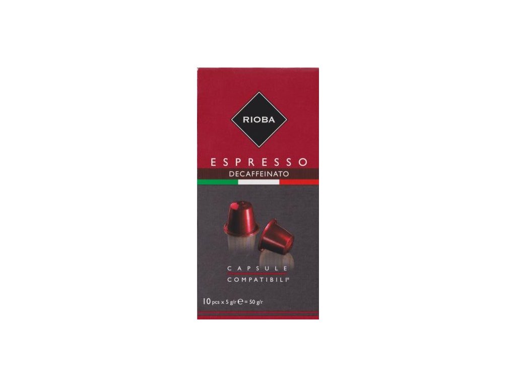 Kapsle Rioba Decaffeinato 10ks x 5g