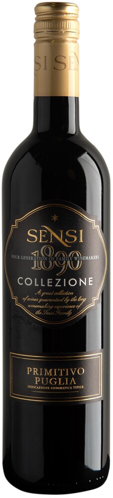 Sensi Collezione Primitivo IGT Puglia - červené suché víno 14,3% 0,75l