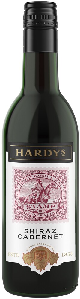 Hardys Stamp Cabernet Shiraz - červené polosuché víno 13,5% 0,1875 l