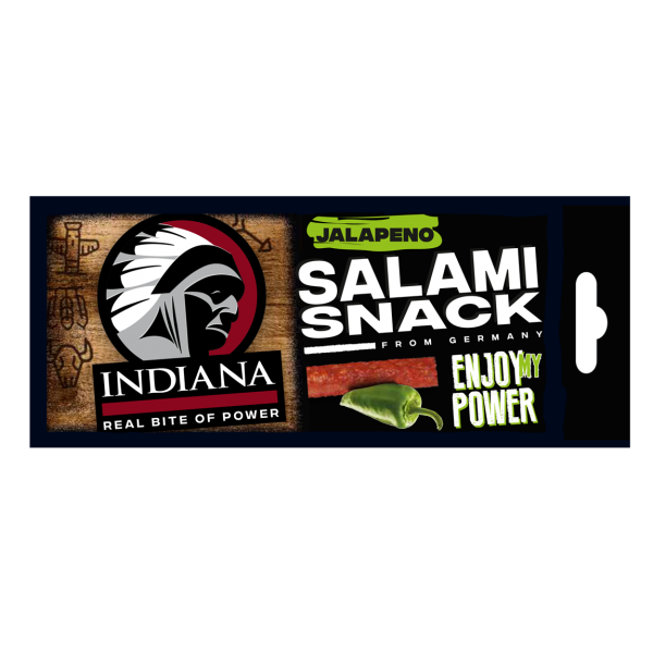 Iindiana Indiana Jerky Salami Snack Jalapeno 18g