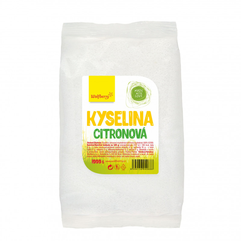 Kyselina citronová - v sáčku 1000 g Wolfberry