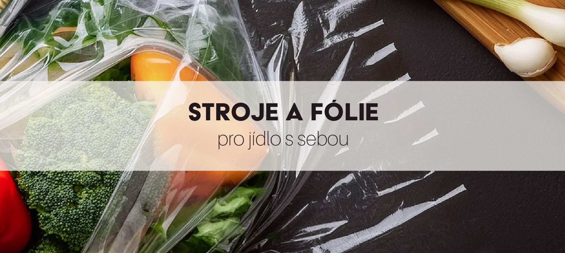 stroje, fólie take away