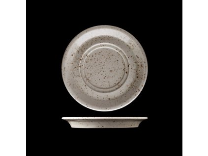 podšálka s dvojitým výrezom