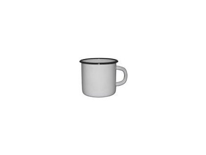Hrnček smalt. biely 8cm/0,40L