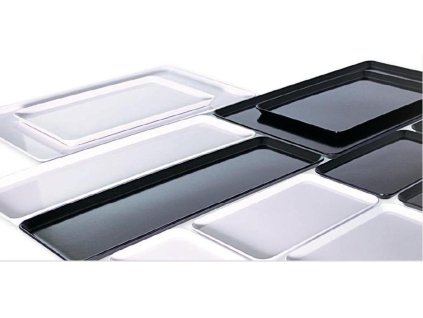 Tác plastový, 350 x 240 mm, biely, Melamín