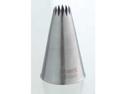 Cukrárska špička viaczubová, bezšvová, nerezová, Ø 12 mm
