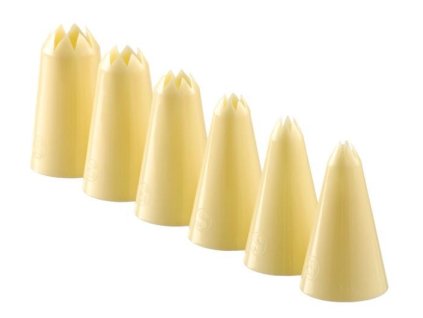 Sada rezaných cukrárskych špičiek, 6 dielov, plast