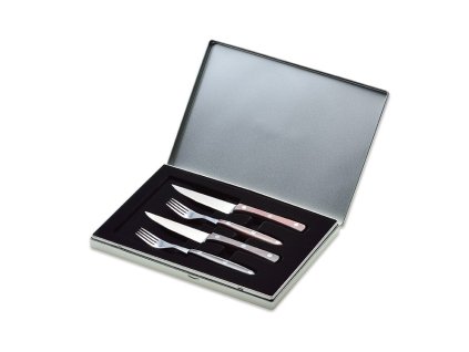 Steakový príbor s palisandrovou rukoväťou, 4-dielna sada, GIESSER