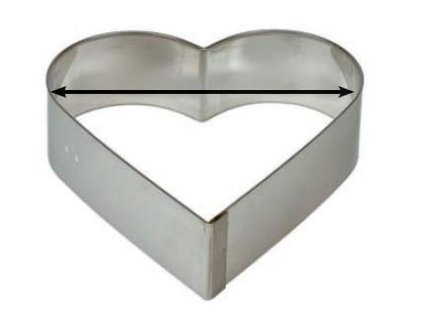 Ráfik na tortu "srdce" 240/50 mm, hliník, SCHNEIDER