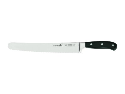 Nôž na chlieb a pre potraviny s tvrdou kôrou, kovaný, vlnkové ostroie dĺžky 25 cm, GIESSER - BestCut