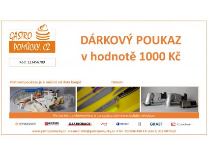 Dárkový poukaz v hodnotě 1000 Kč