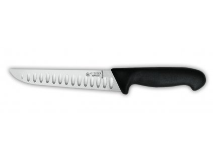 Řeznický nůž, délka ostří 21 cm, nelepivá úprava, černý, GIESSER