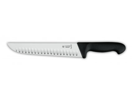 Nůž řeznický, délka ostří 24 cm, nelepivá úprava, černý, GIESSER