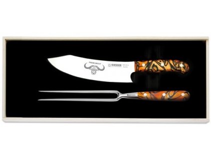Exkluzivní sada nůž + vidlička Premium Cut - Spicy Orange, GIESSER