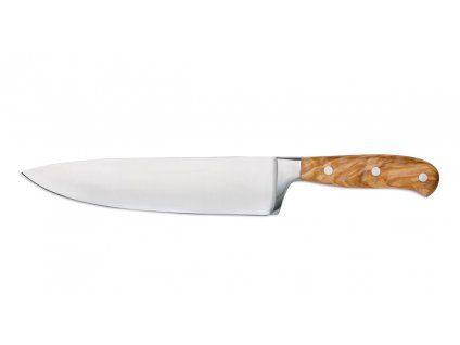 Nůž kuchařský - široký, kovaný, olivová střenka, délka ostří 20 cm, GIESSER - BestCut