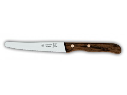 Nůž na pečivo a rajčata, dřevěná střenka, délka vlnkového ostří 11 cm, GIESSER