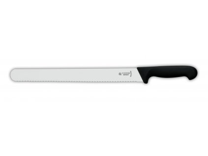 Nůž na šunku a uzeniny s vlnkovým ostřím, černý, délka vlnkového ostří 31 cm, GIESSER