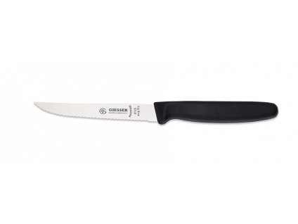 Nůž stejkový, černý, délka vlnkového ostří 11 cm, GIESSER