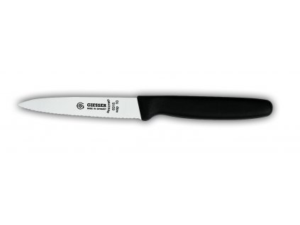 Nůž na zeleninu, černý, délka vlnkového ostří 10 cm, GIESSER