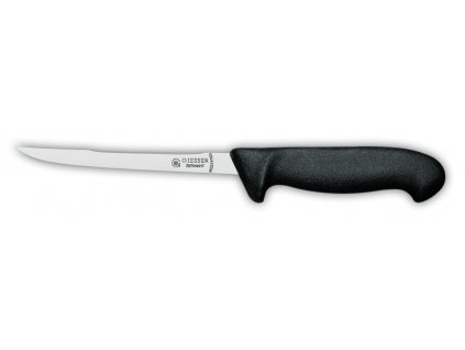 Nůž rybářský univerzální (se škrabkou na šupiny), délka ostří 15 cm, černý, GIESSER