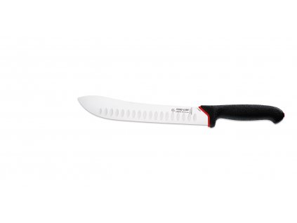 Nůž řeznický s výbrusy v čepeli, délka ostří 24 cm, černý, provedení "PrimeLine", GIESSER
