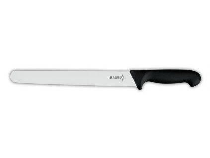 Nůž na uzeniny, část ostří s vlnkou, černý, délka ostří 28 cm, GIESSER