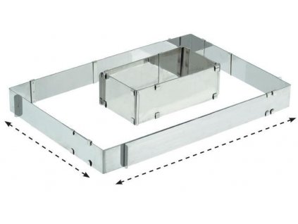 Dortový ráfek hranatý nastavitelný 300x300-570x560/50 mm, SCHNEIDER