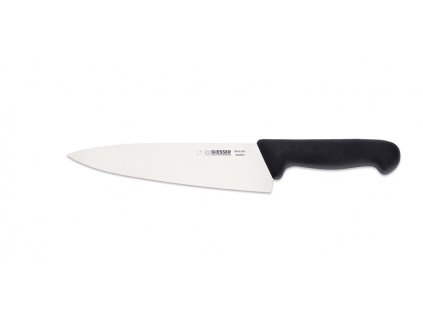 Nůž kuchařský - široký, černý, délka ostří 20 cm, GIESSER