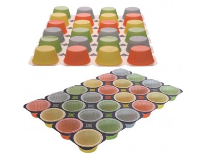 Košíčky na muffiny - barevné plato 24 ks, 50 x 68 mm