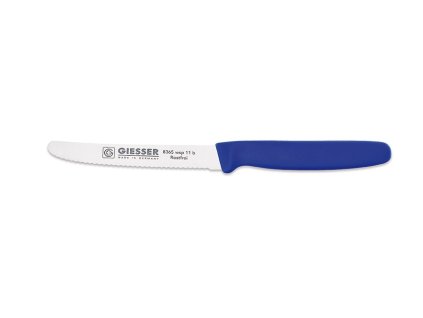 Univerzální nůž, modrý, délka vlnkového ostří 11 cm, GIESSER