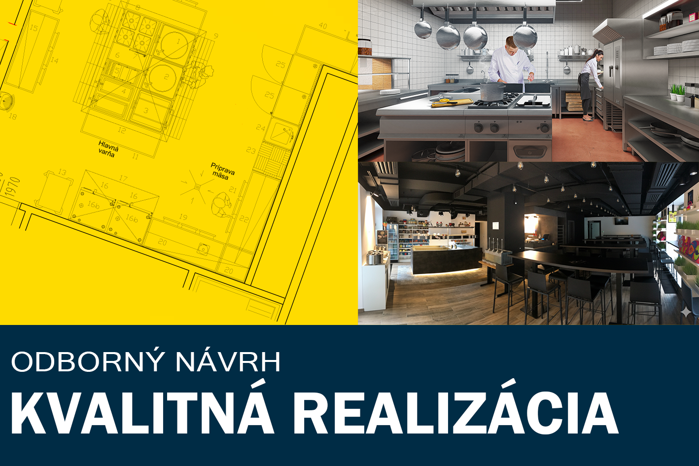 Realizácia gastro kuchyne na mieru, Návrh reštaurácie, Projektovanie gastro prevádzok, Gastro technológia na mieru, Zariadenie profesionálnej kuchyne, Komplexné vybavenie reštaurácií, Gastro riešenia na kľúč