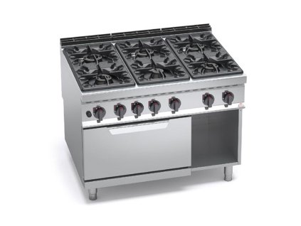 6 - Plynový sporák a teplovzdusná rúra GN 2/1  - BERTO´S