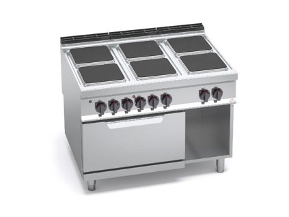 Elektrický sporák 6x3,5 kW s elektrickou rúrou  - BERTO´S