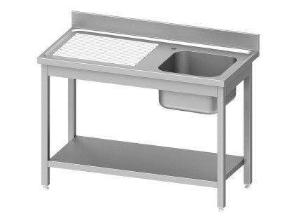 Umývací stôl s drezom vpravo a policou EKO 201 1400x600x850 mm