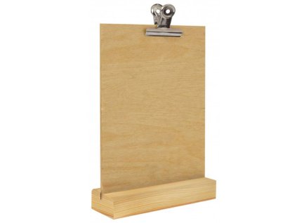 Stojan na menu so štipcom - A5 natural